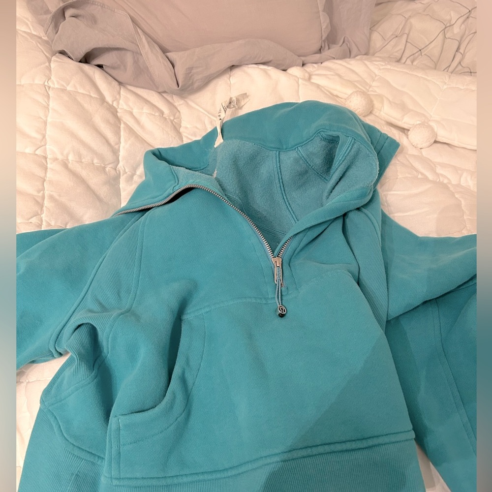 LULULEMON HALF ZIP SCUBA FUNNEL NECK XS OCEANIC